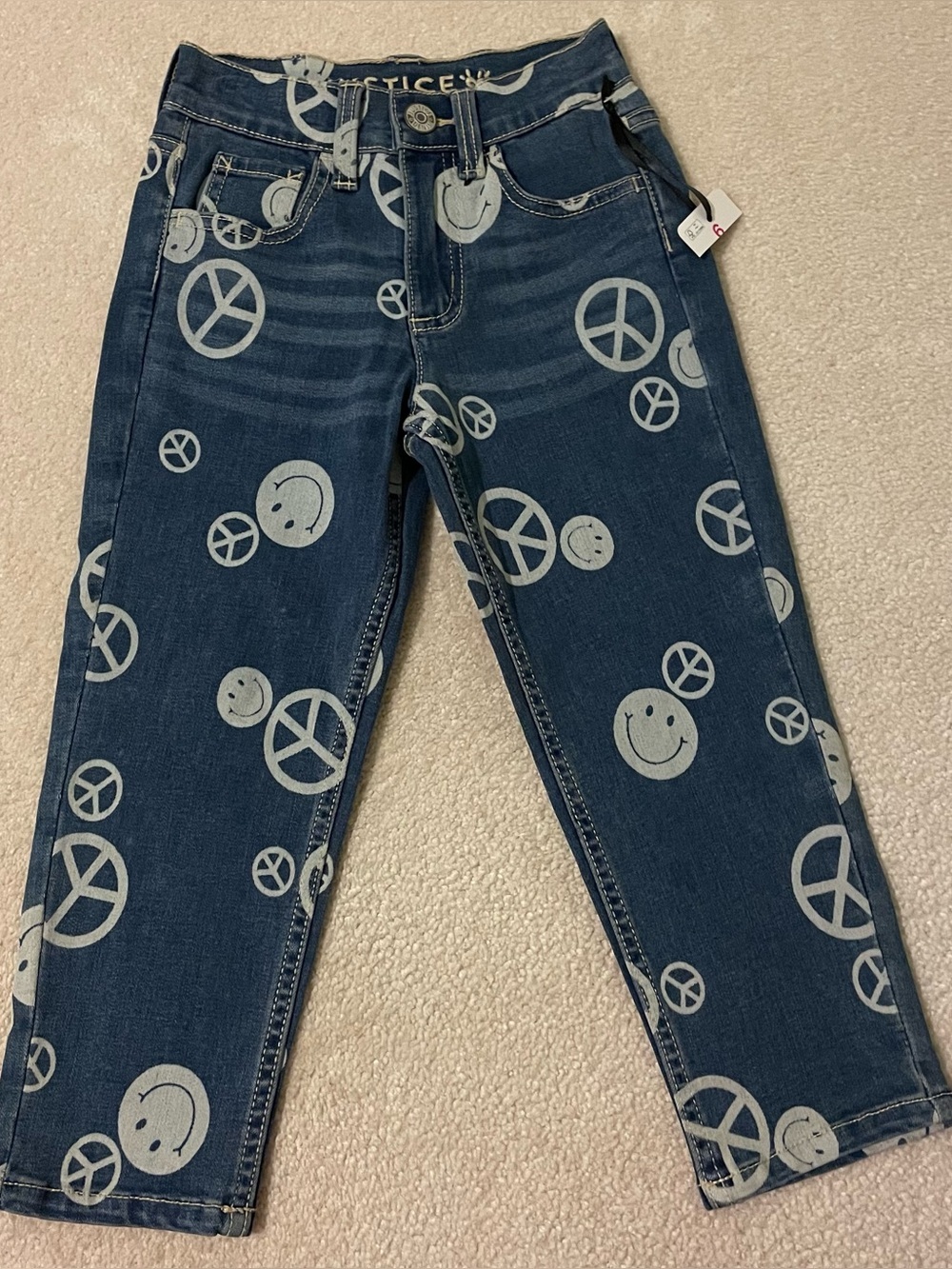JUSTICE Stranger Things mini mom jeans-kids size 6 NWT
